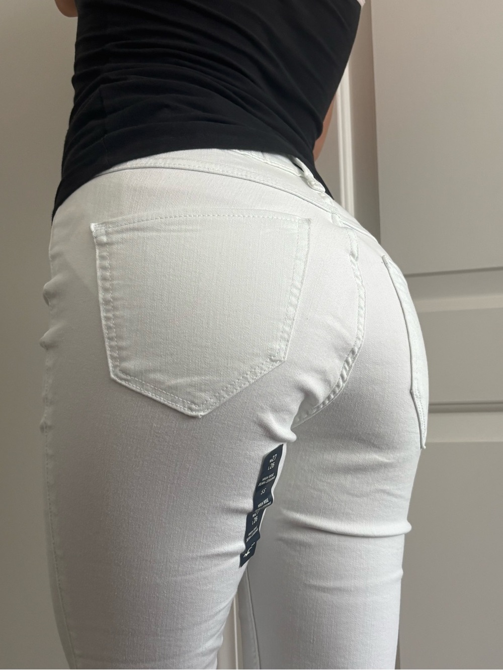 hollister white skinny jean leggings